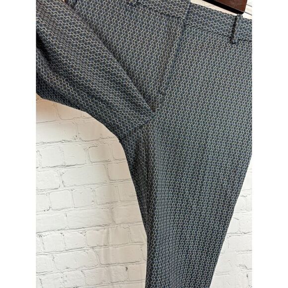 THEORY Treeca 2 shadow jacquard stretch black white ankle dress pants 6 NWOT - Picture 4 of 7